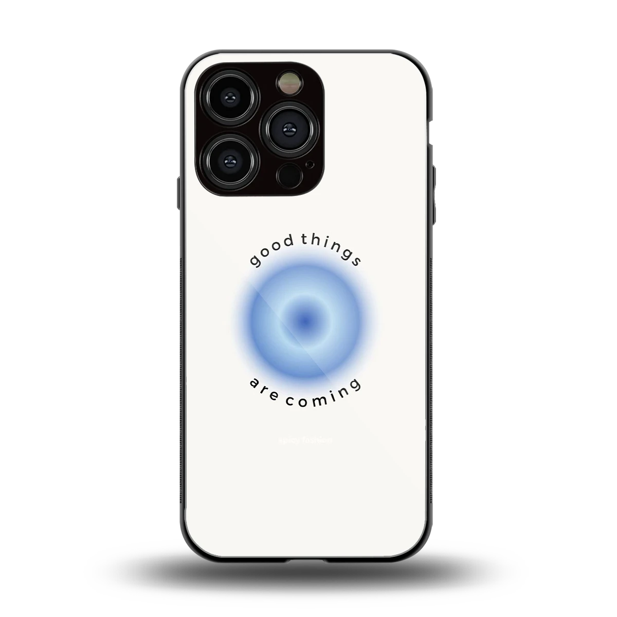 Good Things Are Coming back phone cover | glass case for iphone 16 pro