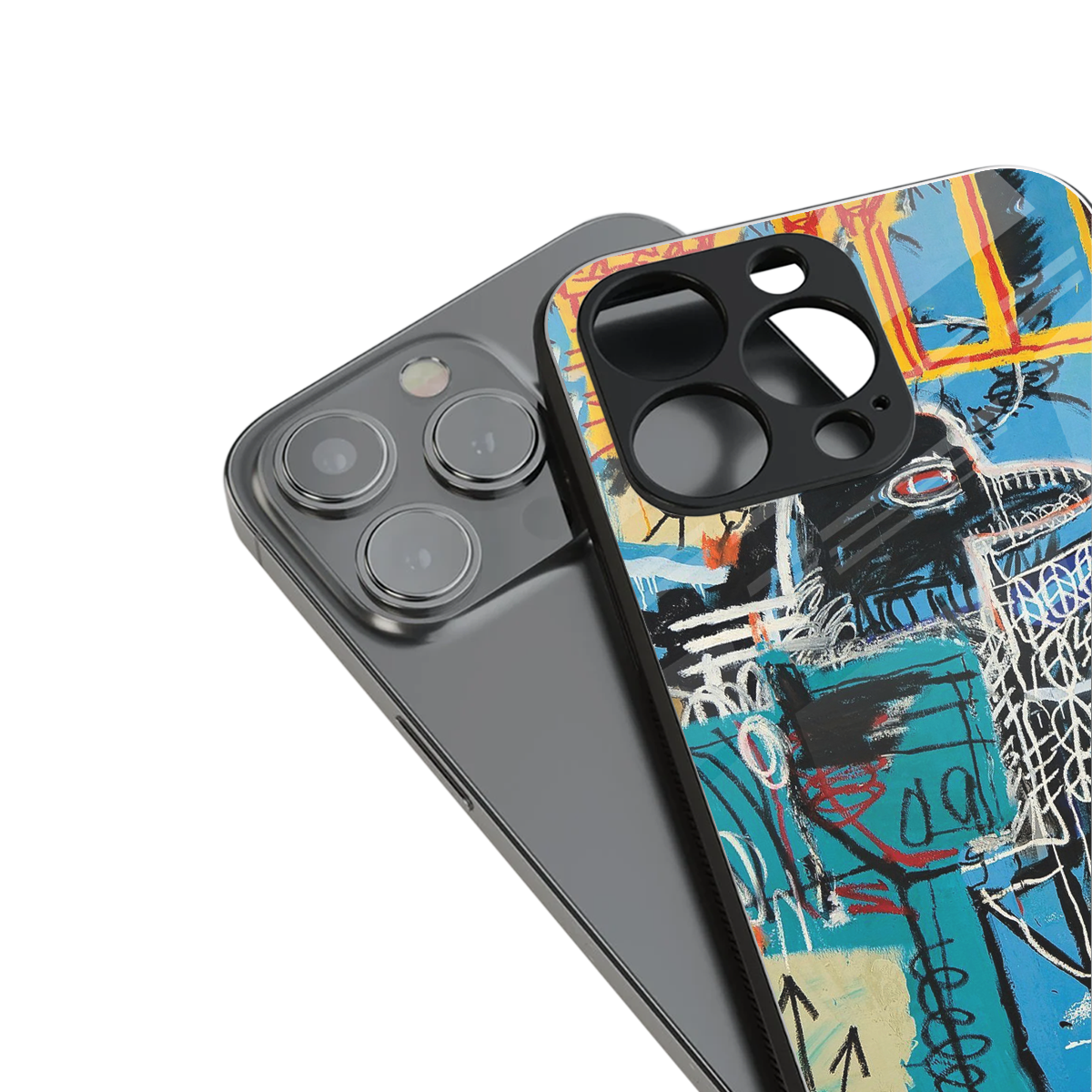 Graffiti Glow stylish phone case for iPhone 16 | glossy glass and slim fit