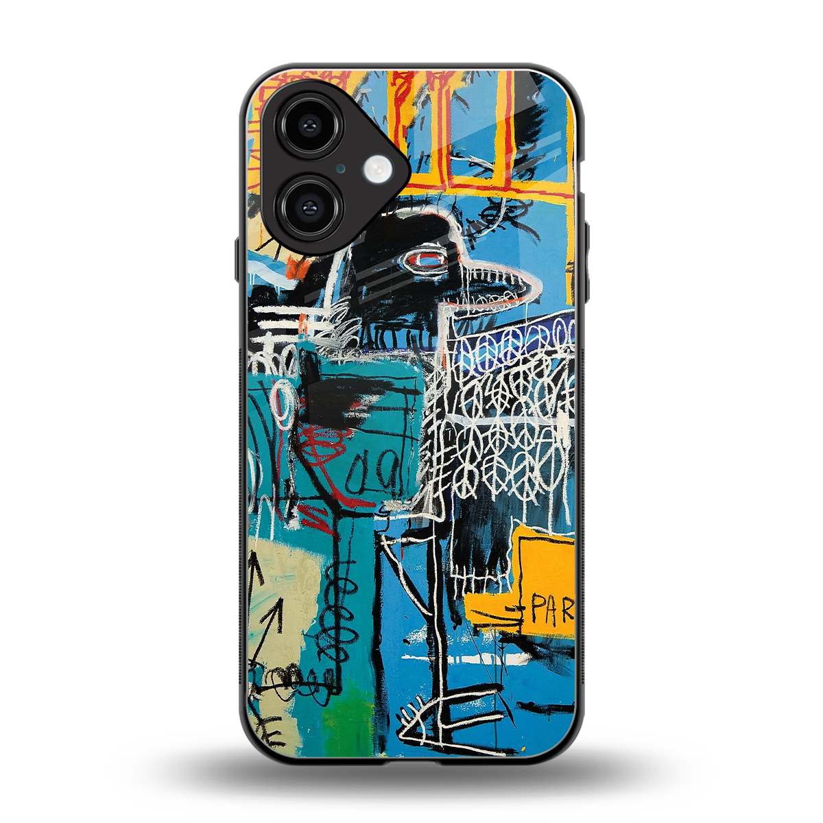 Graffiti Glow back phone cover | glass case for iphone 16