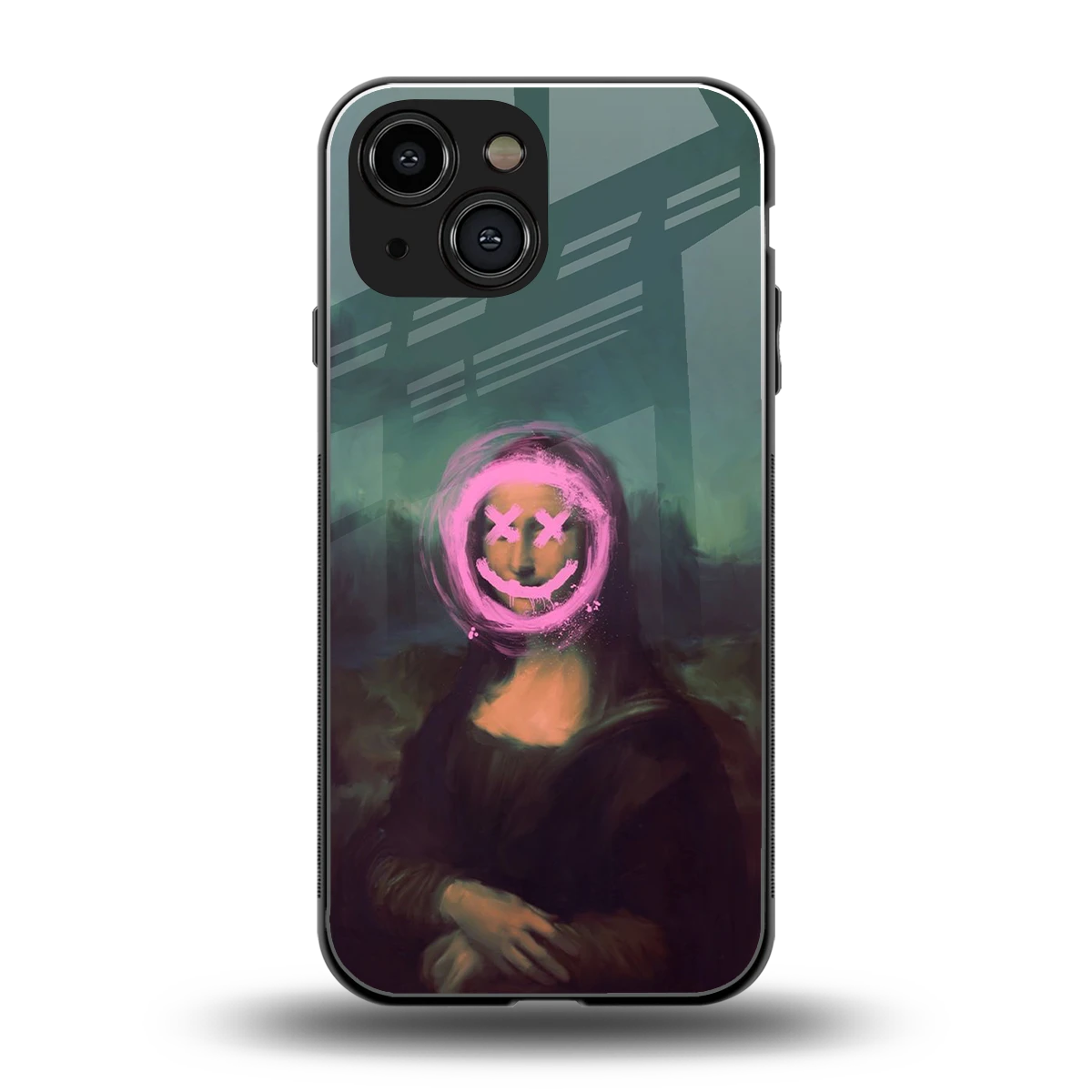 Graffiti Lisa back phone cover | glass case for iphone 13 mini