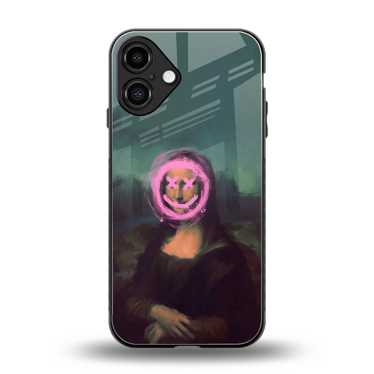 Graffiti Lisa back phone cover | glass case for iphone 16 plus