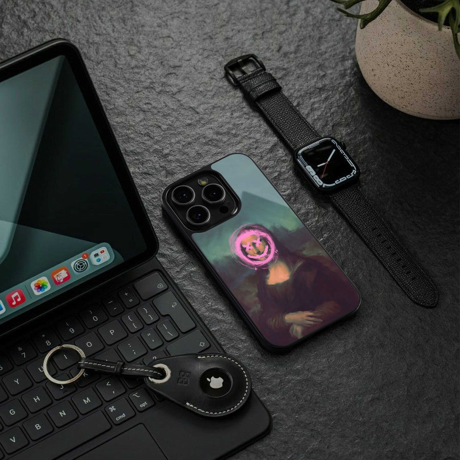 Graffiti Lisa Phone Case for Iphone 14 Pro | Glass Case