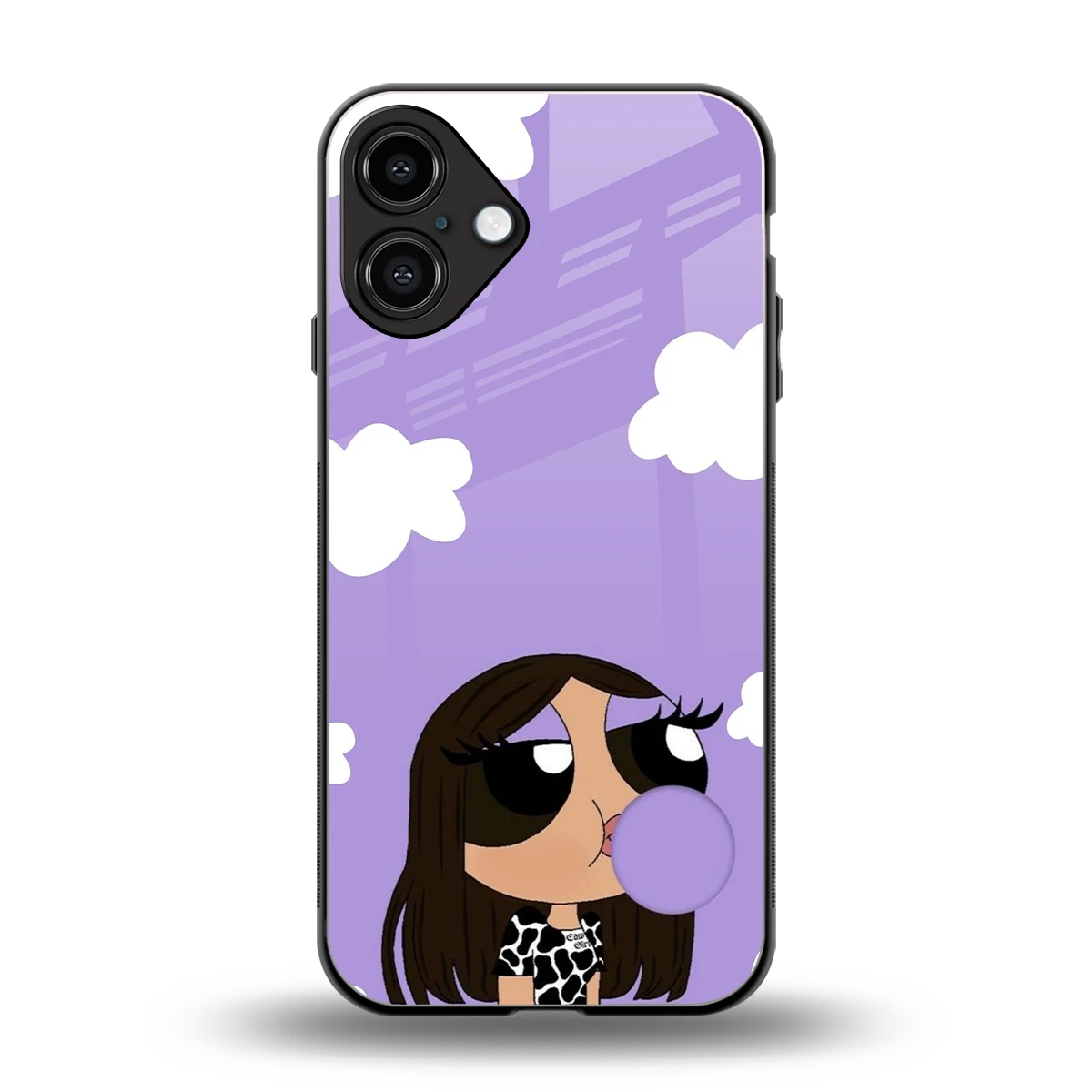 Grape Chic back phone cover | glass case for iphone 16 plus