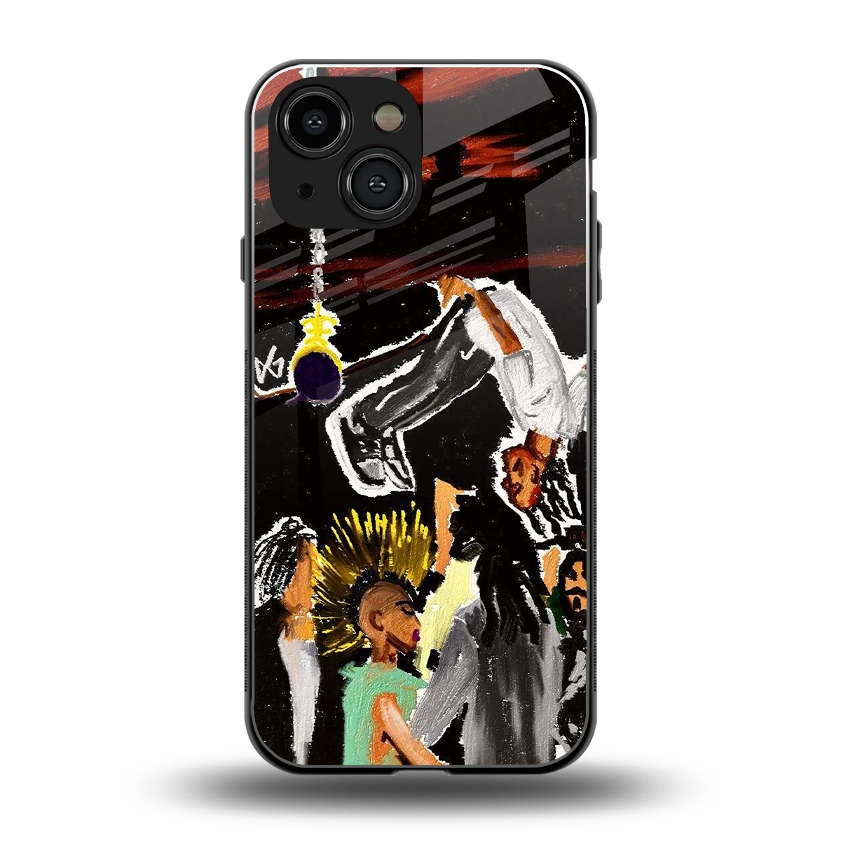 Gravity Break back phone cover | glass case for iphone 13 mini