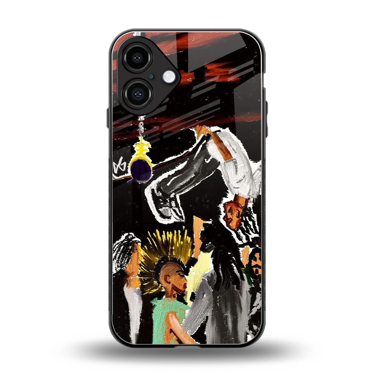 Gravity Break back phone cover | glass case for iphone 16 plus