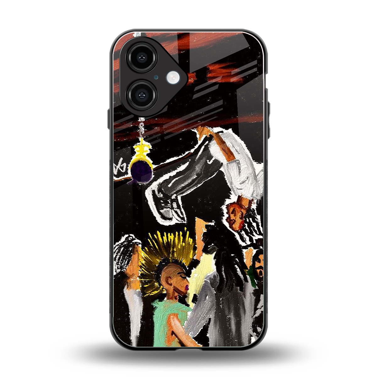 Gravity Break back phone cover | glass case for iphone 16