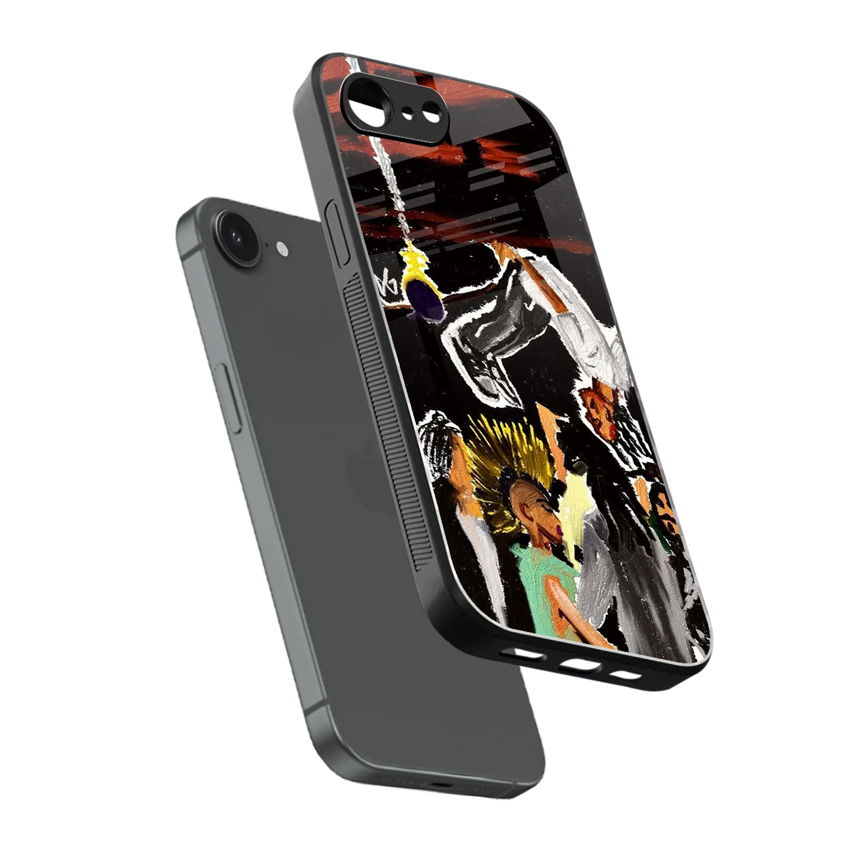 Gravity Break sleek iphone 16e cover with tempered glass back and TPU edges