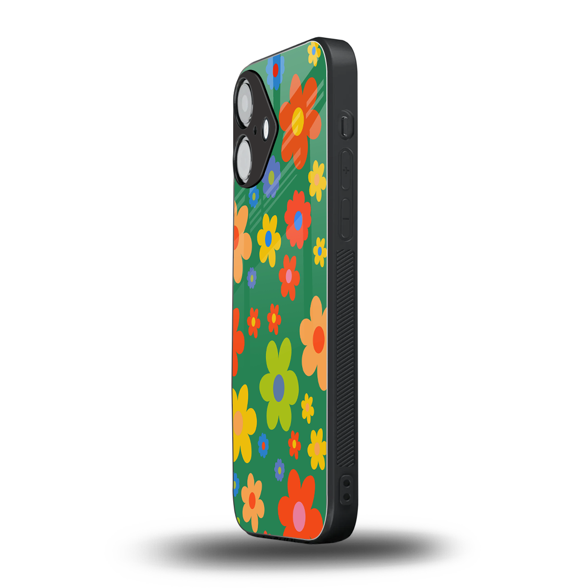Greenery Blossom iPhone 16 mobile cover | shockproof glass phone case
