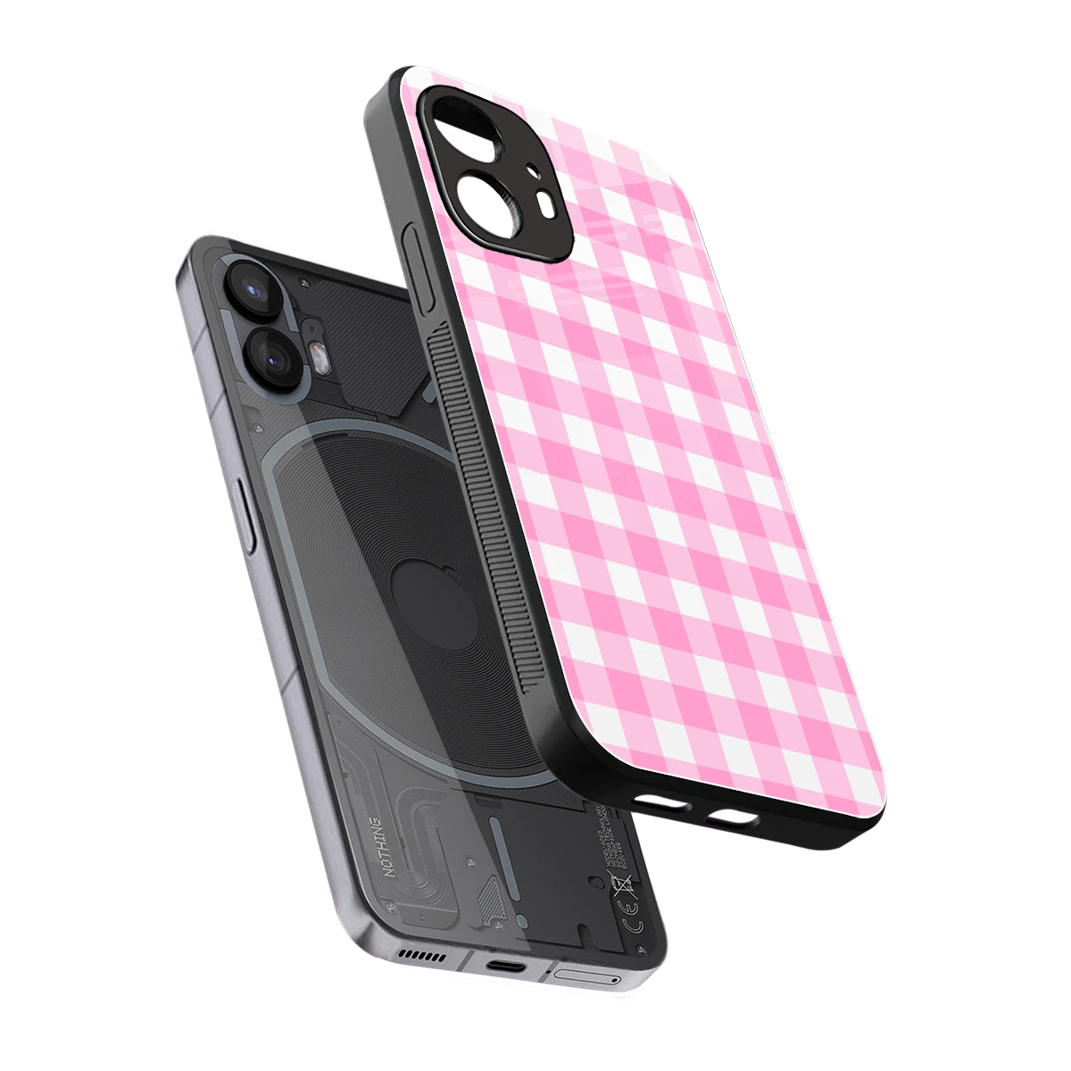Hankie Harmony sleek nothing phone 2 cover with tempered glass back and TPU edges