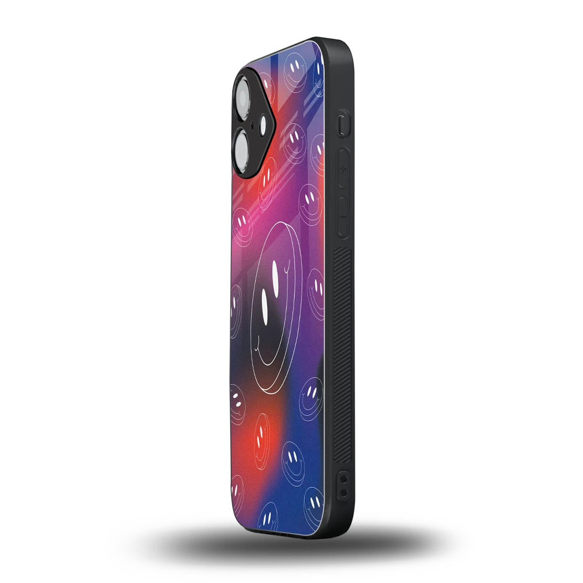 Happy Vibes iphone 16 plus mobile cover | shockproof glass phone case
