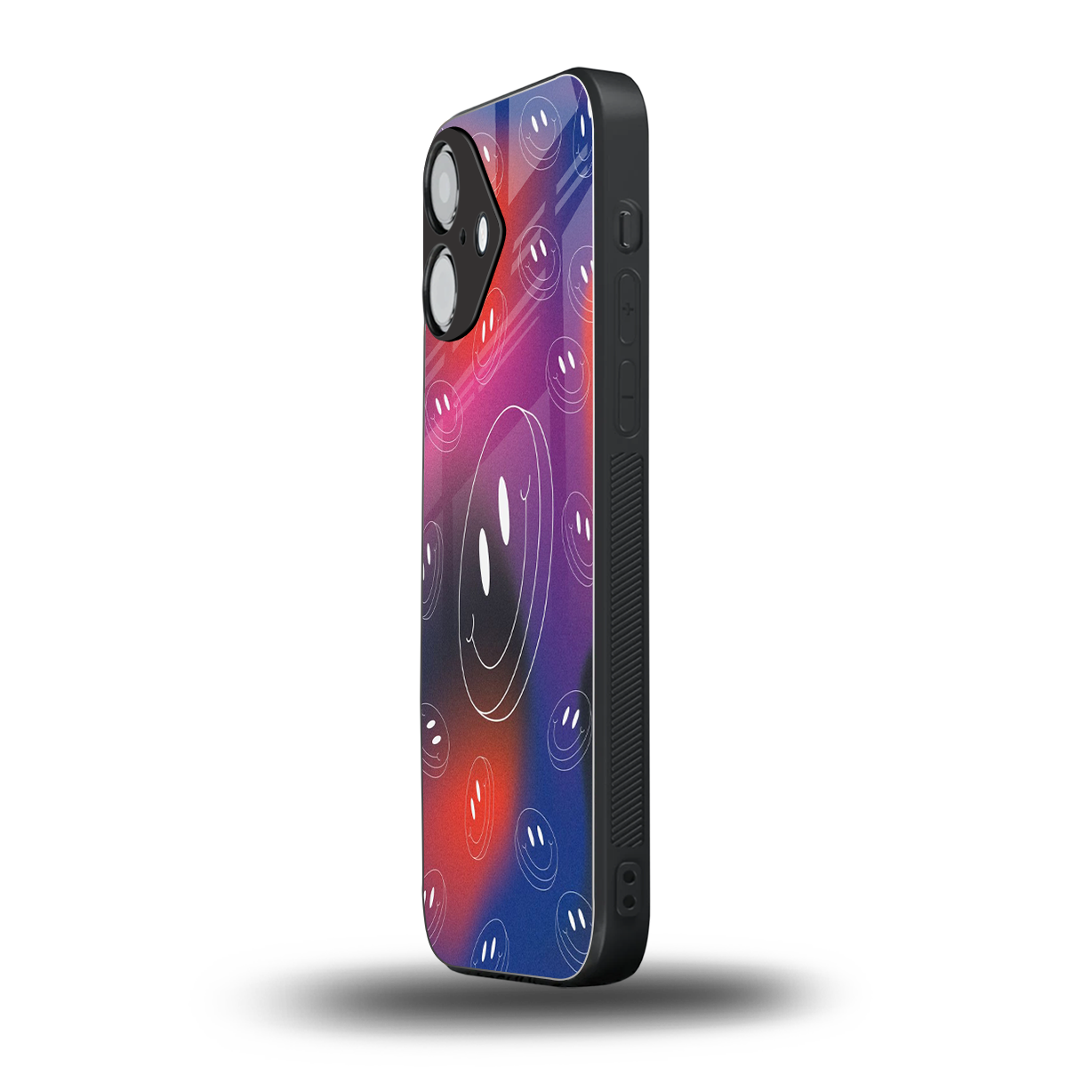 Happy Vibes iPhone 16 mobile cover | shockproof glass phone case