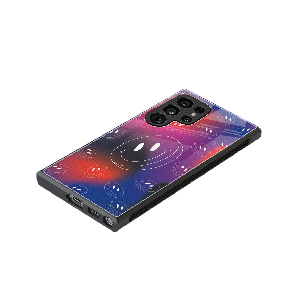 Happy Vibes stylish phone case for samsung galaxy s24 ultra | glossy glass and slim fit