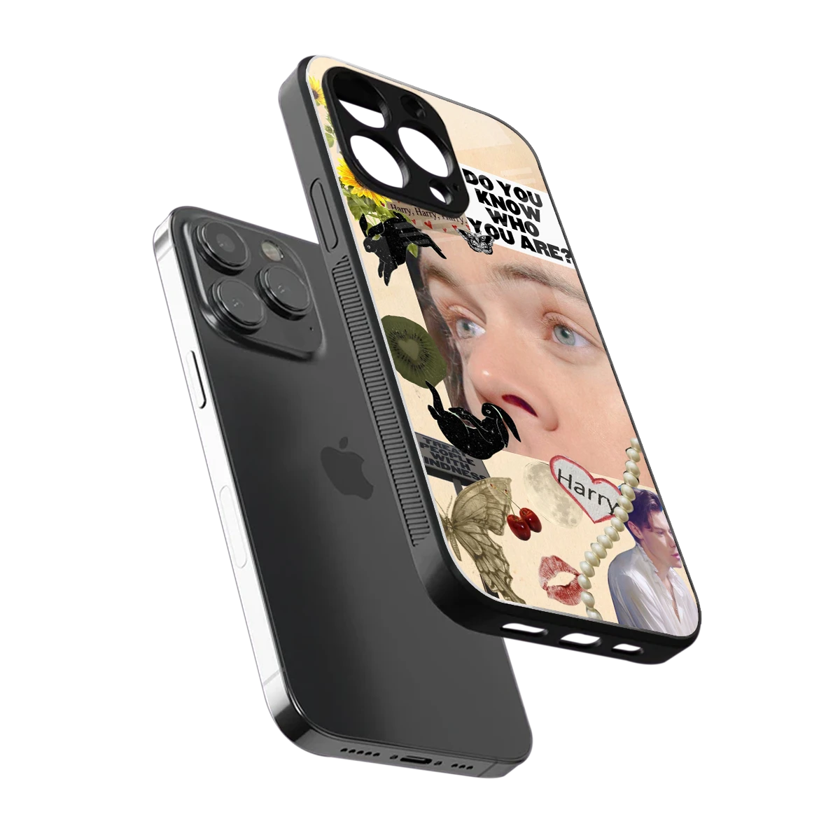 Harry Styles sleek iphone 14 pro max cover with tempered glass back and TPU edges