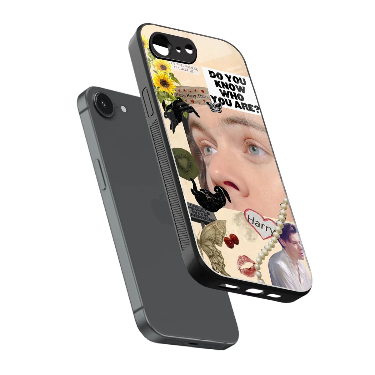 Harry Styles sleek iphone 16e cover with tempered glass back and TPU edges