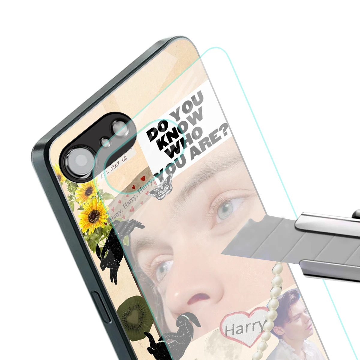 Harry Styles stylish phone case for iphone 16e | glossy glass and slim fit