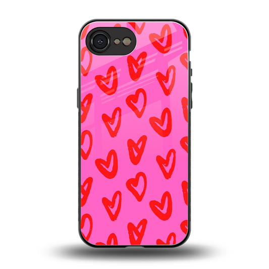 Heart Bloom back phone cover | glass case for iphone 16e