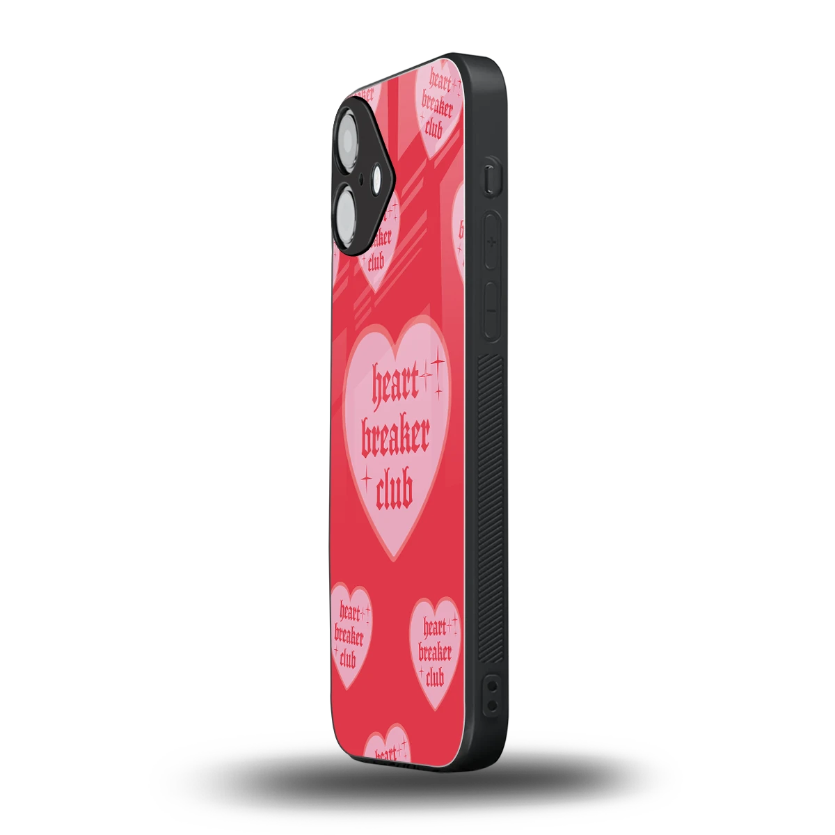 Heart Breaker Club iphone 16 plus mobile cover | shockproof glass phone case