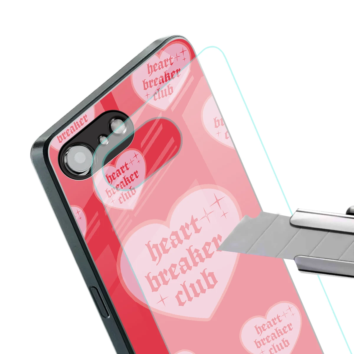 Heart Breaker Club stylish phone case for iphone 16e | glossy glass and slim fit