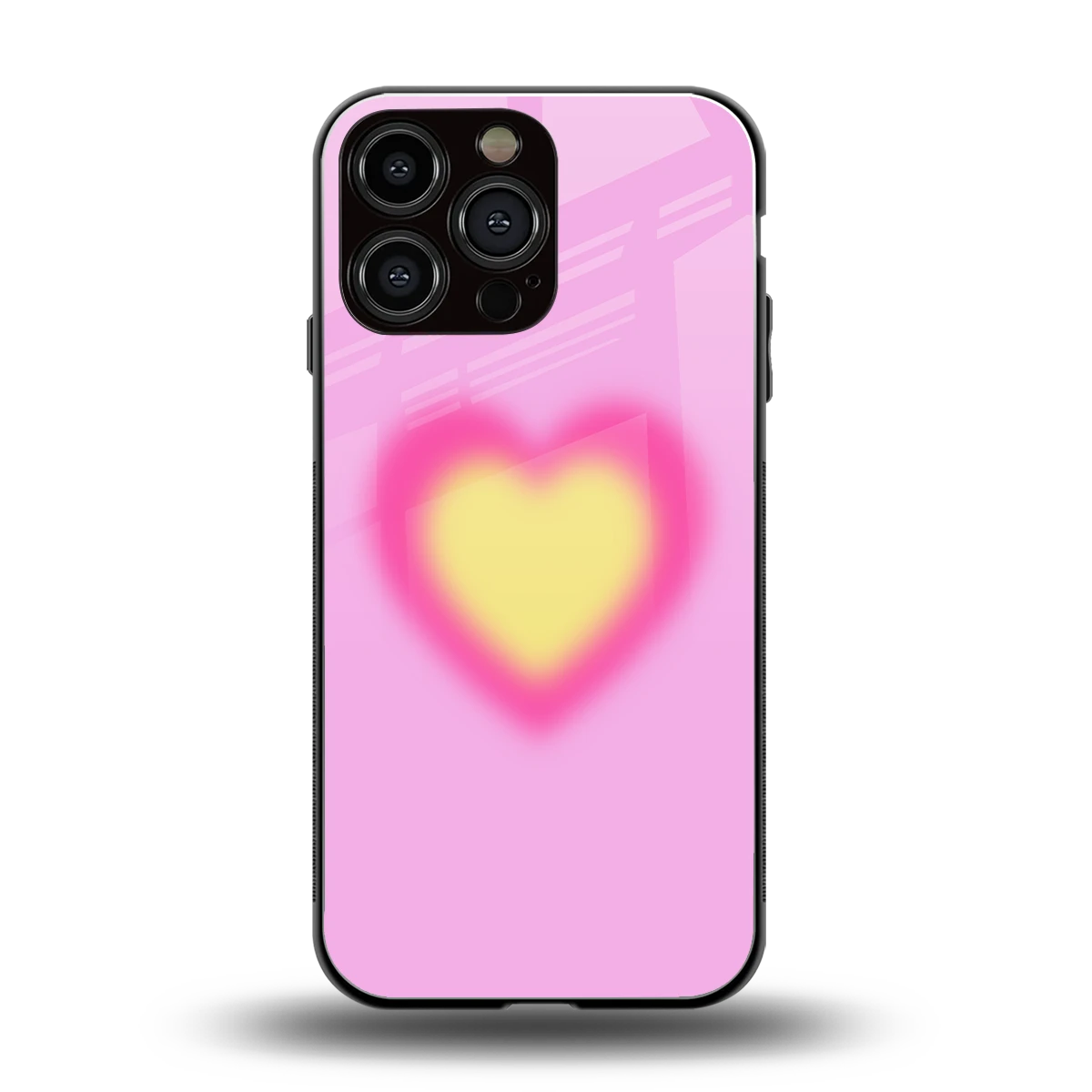 Heart Spectrum back phone cover | glass case for iphone 15 pro max