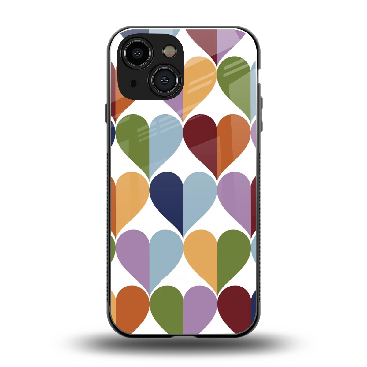 Heart Splash back phone cover | glass case for iphone 13 mini