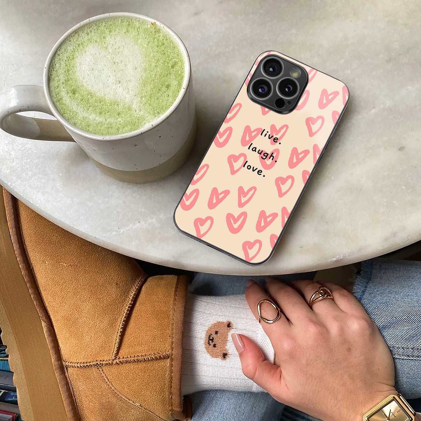 Heart Flow Phone Case for Iphone 16 | Glass Case