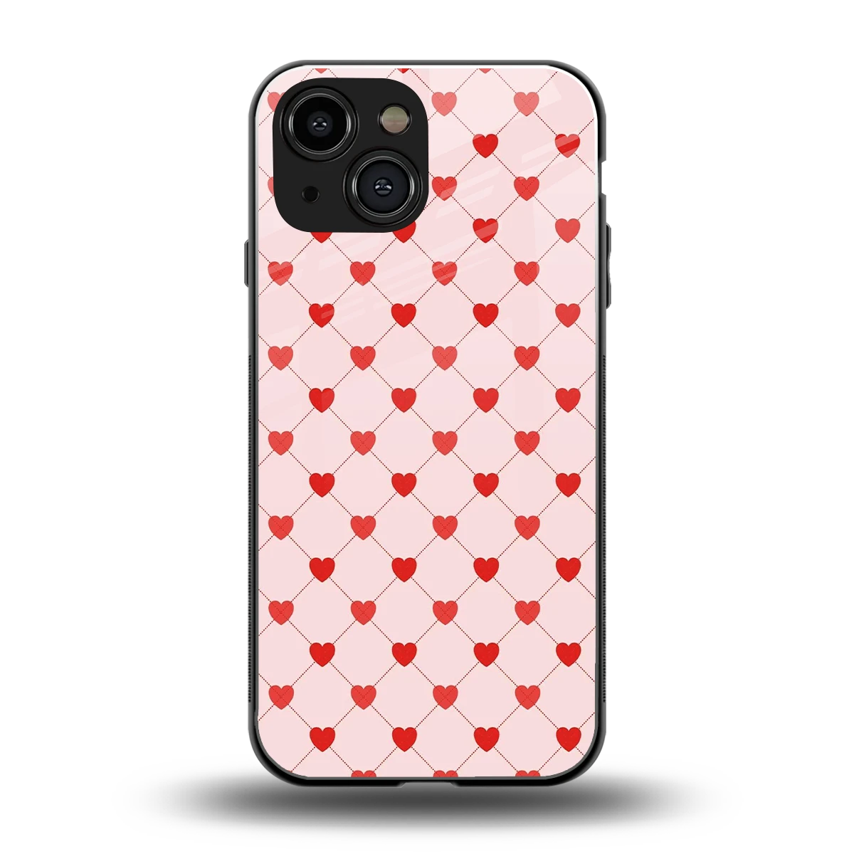 Heartbeat back phone cover | glass case for iphone 13 mini