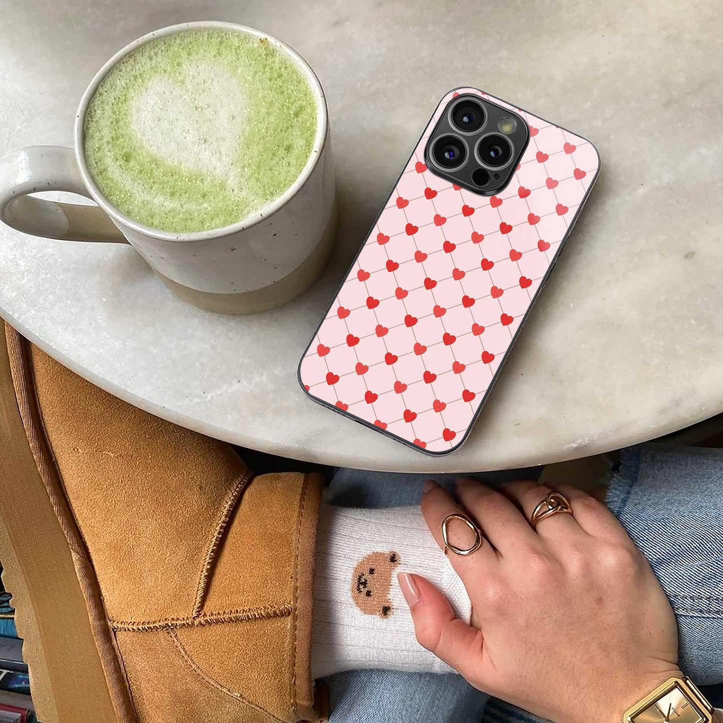 Heartbeat Phone Case for Iphone 16 | Glass Case