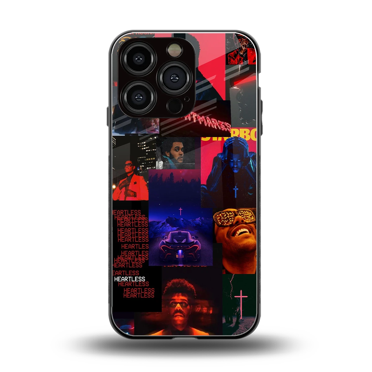 Heartless Vibes back phone cover | glass case for iphone 16 pro