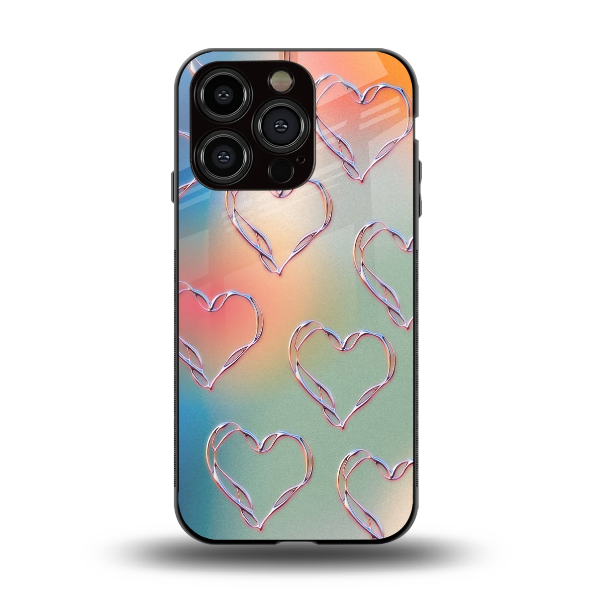 Hearts Euphoria back phone cover | glass case for iphone 13 pro