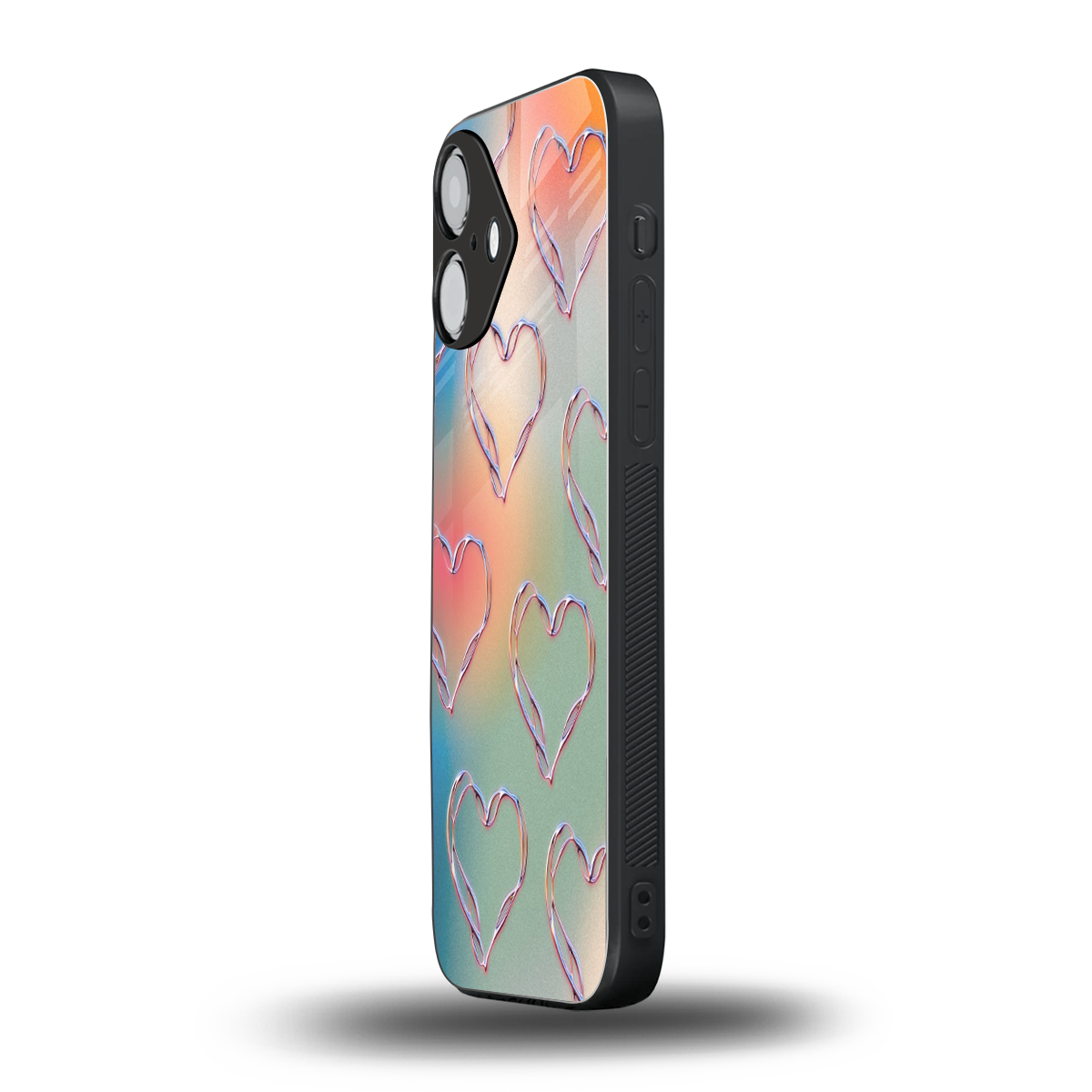 Hearts Euphoria Phone Case for Iphone 16 | Glass Case