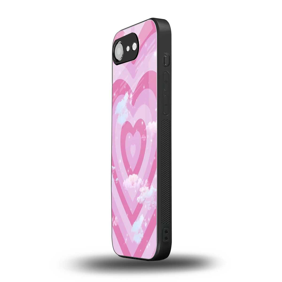 Hearts X Clouds iphone 16e mobile cover | shockproof glass phone case