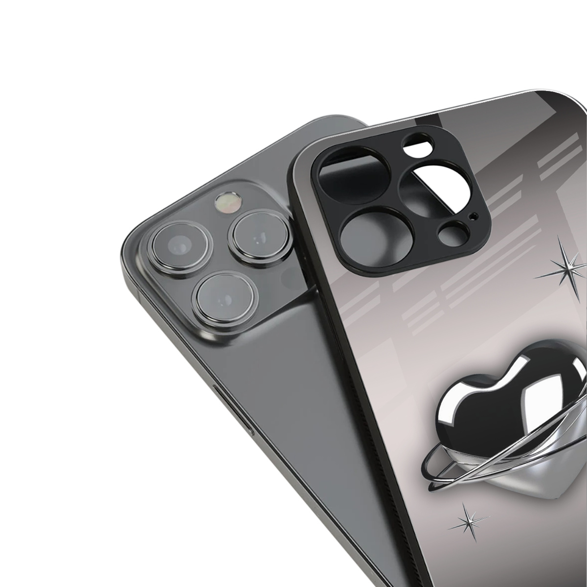 Holo Heart Phone Case for Iphone 16 | Glass Case