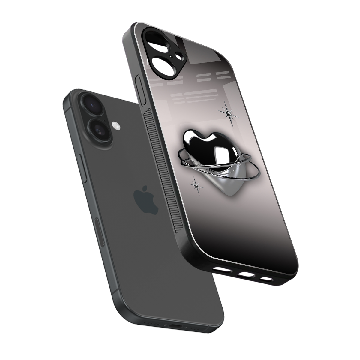 Holo Heart Phone Case for Iphone 16 | Glass Case