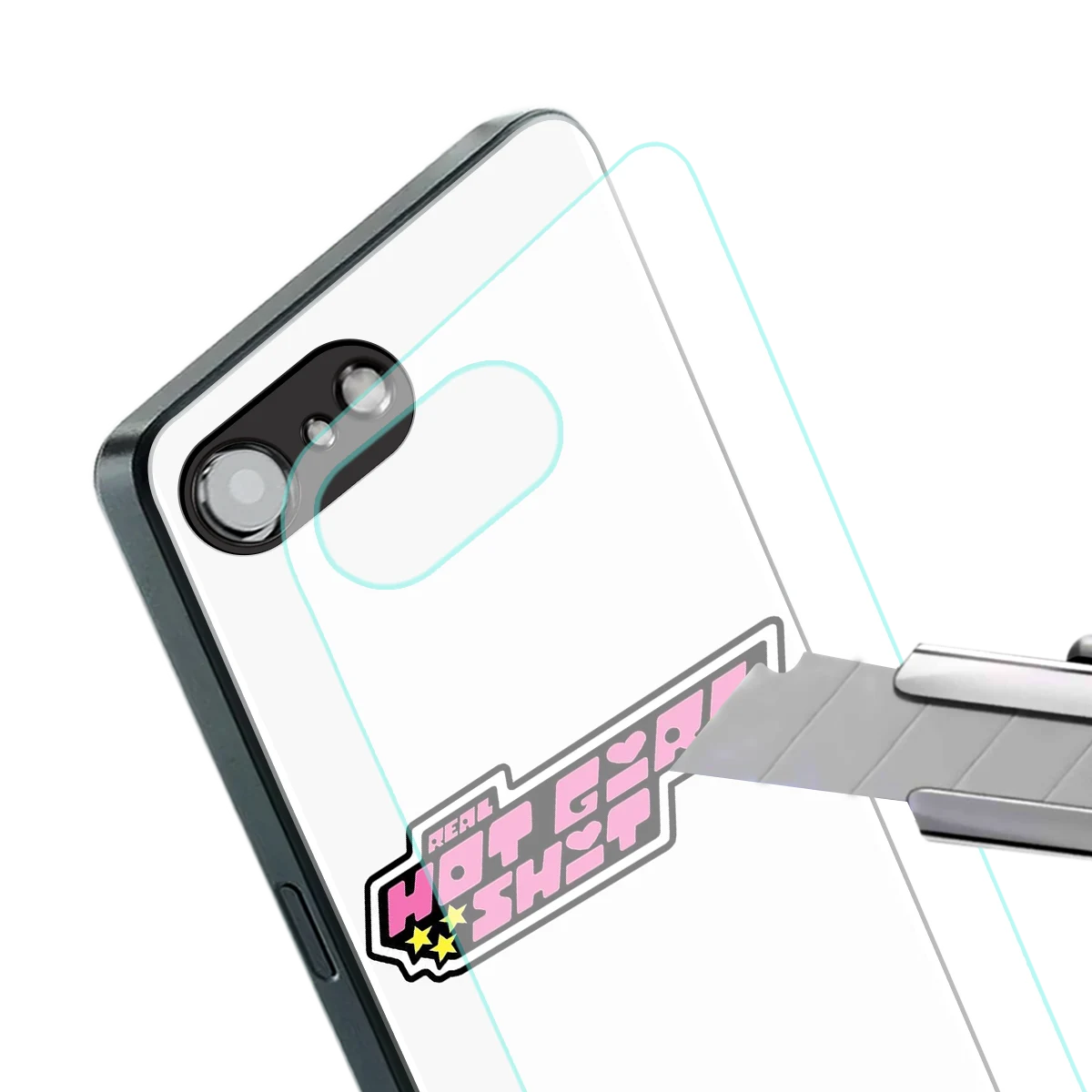 Hot Girl Energy stylish phone case for iphone 16e | glossy glass and slim fit