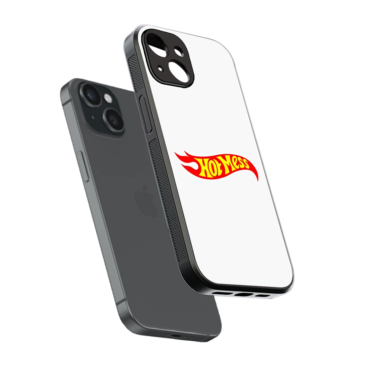 Hot Mess sleek iphone 13 cover with tempered glass back and TPU edges