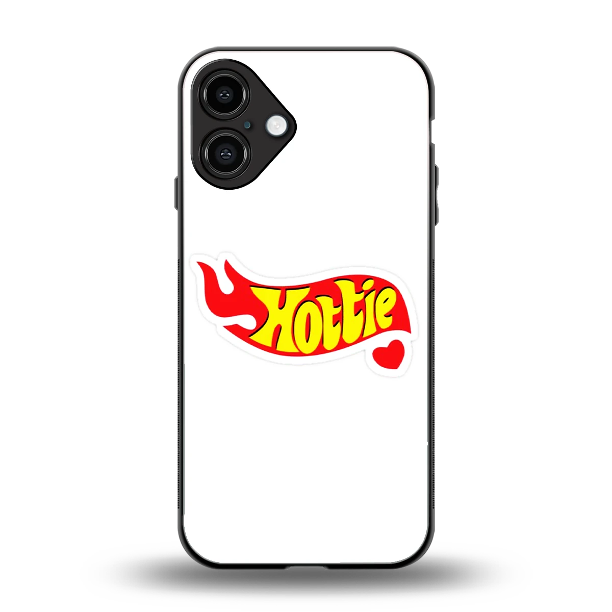 Hottie back phone cover | glass case for iphone 16 plus