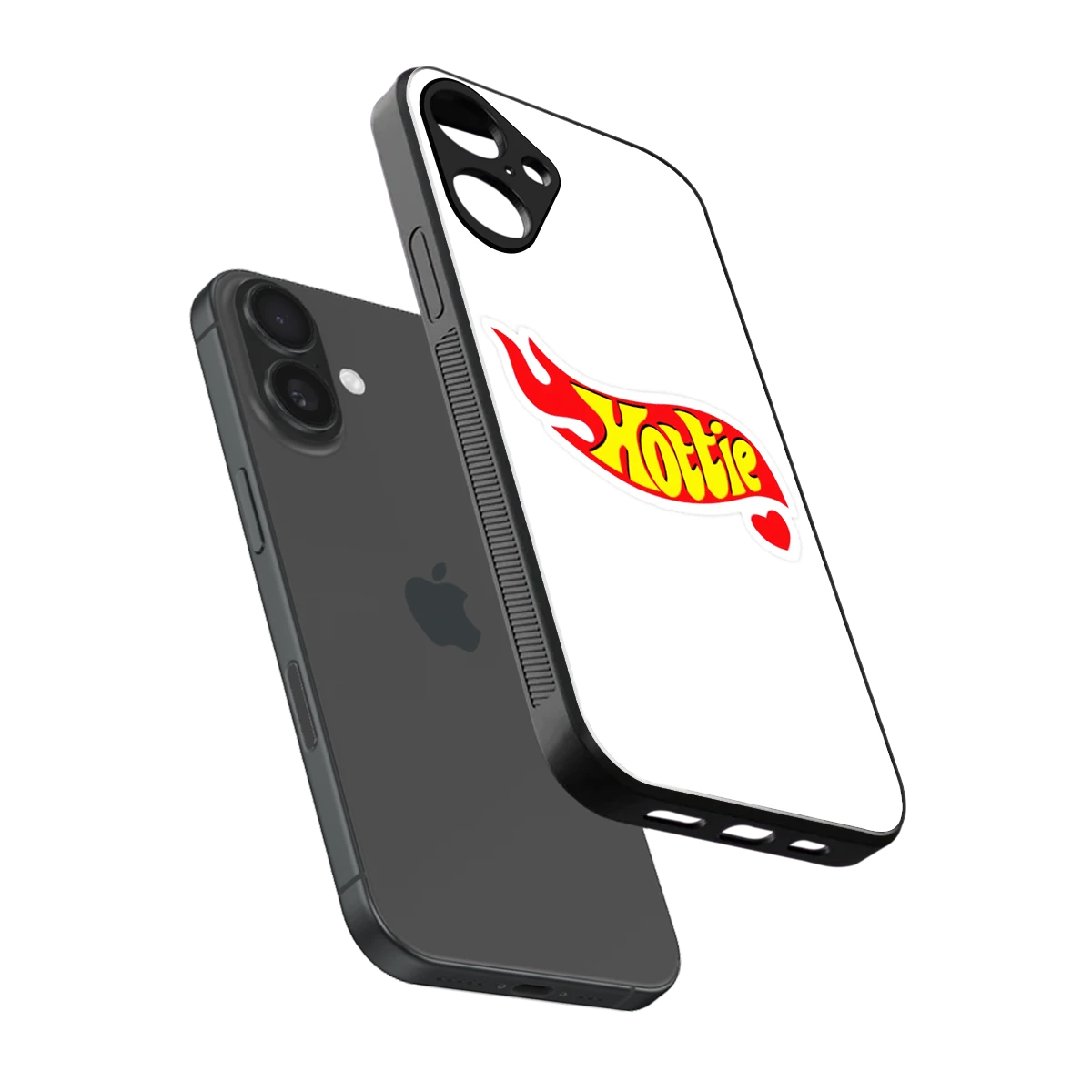 Hottie sleek iphone 16 plus cover with tempered glass back and TPU edges
