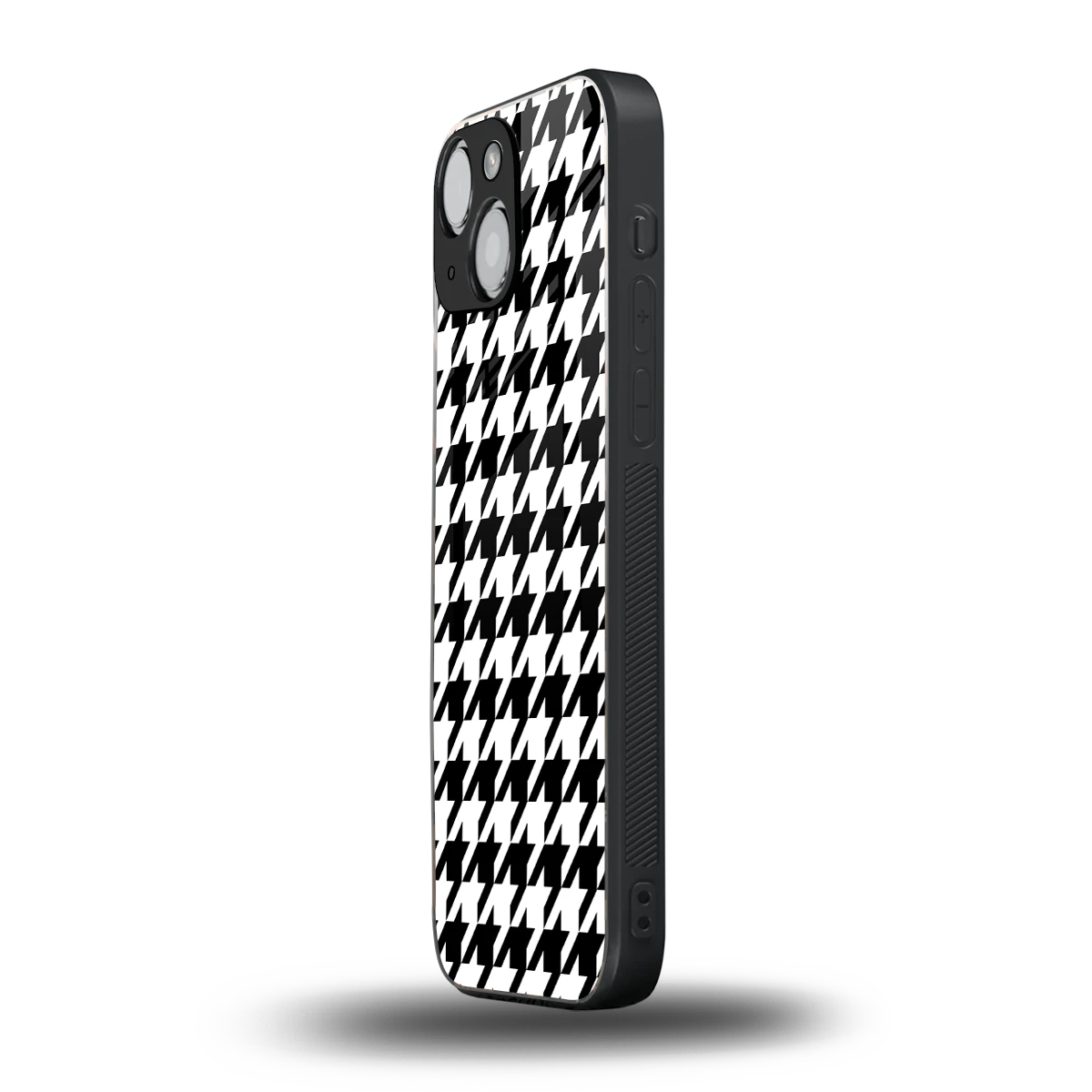 Houndstooth iphone 13 mini mobile cover | shockproof glass phone case