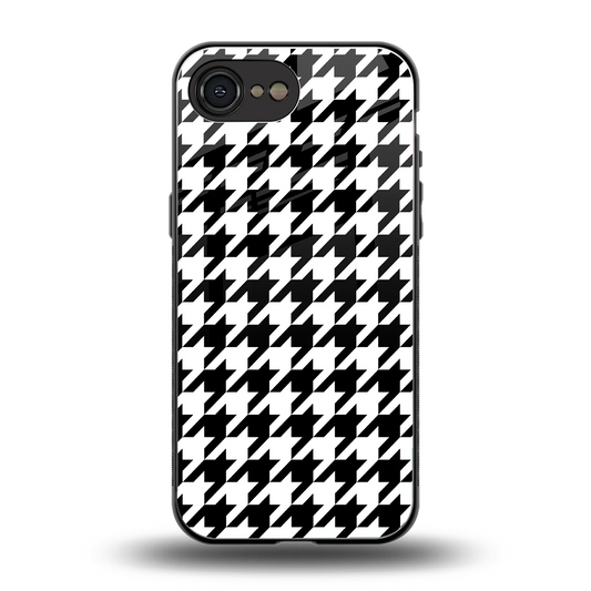 Houndstooth back phone cover | glass case for iphone 16e