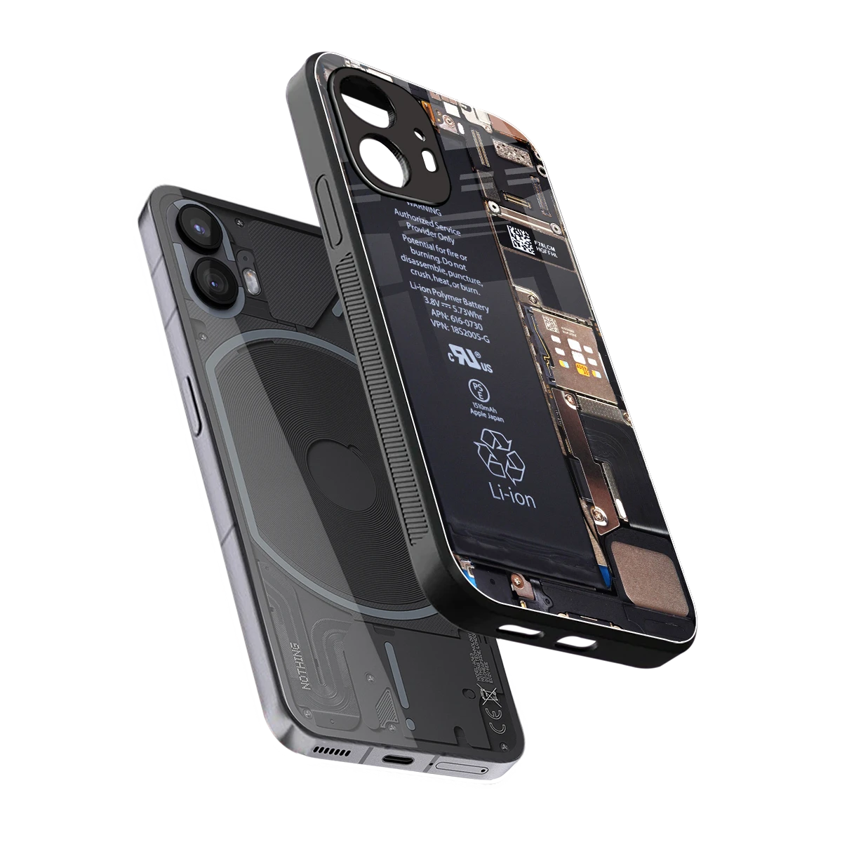 Inside Out sleek nothing phone 2 cover with tempered glass back and TPU edges