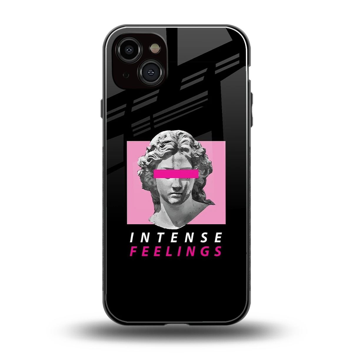 Intense Feelings back phone cover | glass case for iphone 14 plus