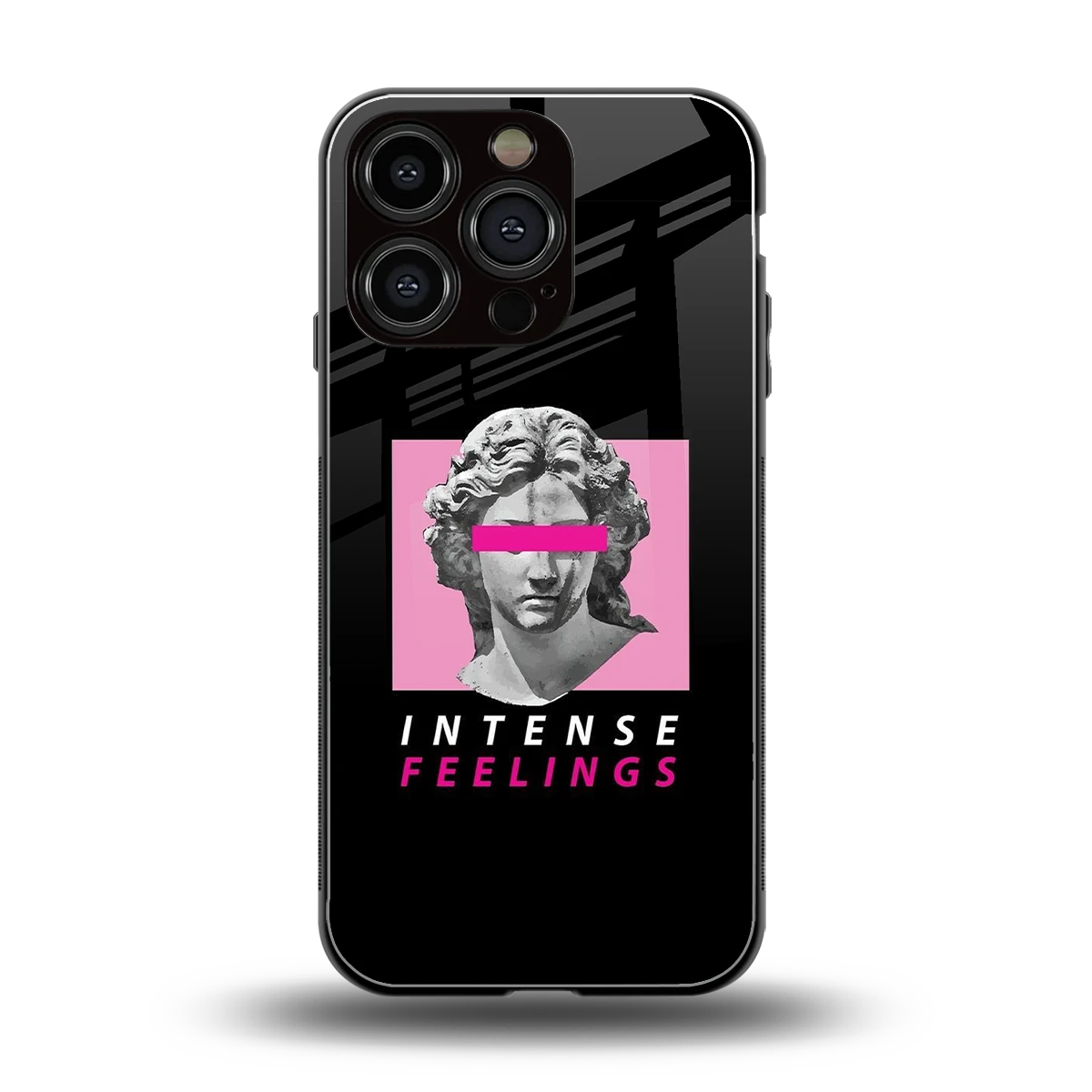 Intense Feelings back phone cover | glass case for iphone 16 pro