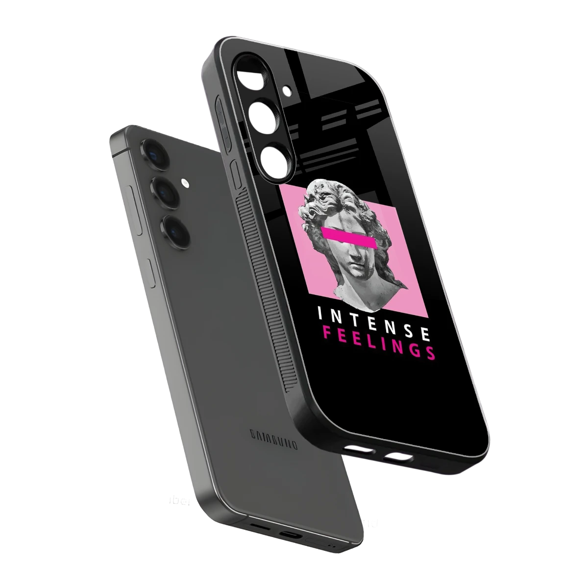 Intense Feelings sleek samsung galaxy s25 plus cover with tempered glass back and TPU edges