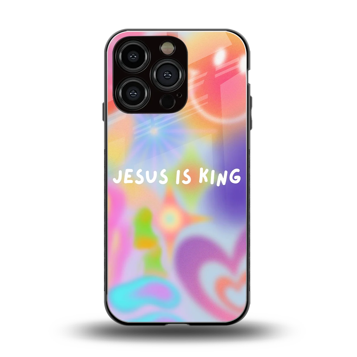 Jesus Is King back phone cover | glass case for iphone 16 pro
