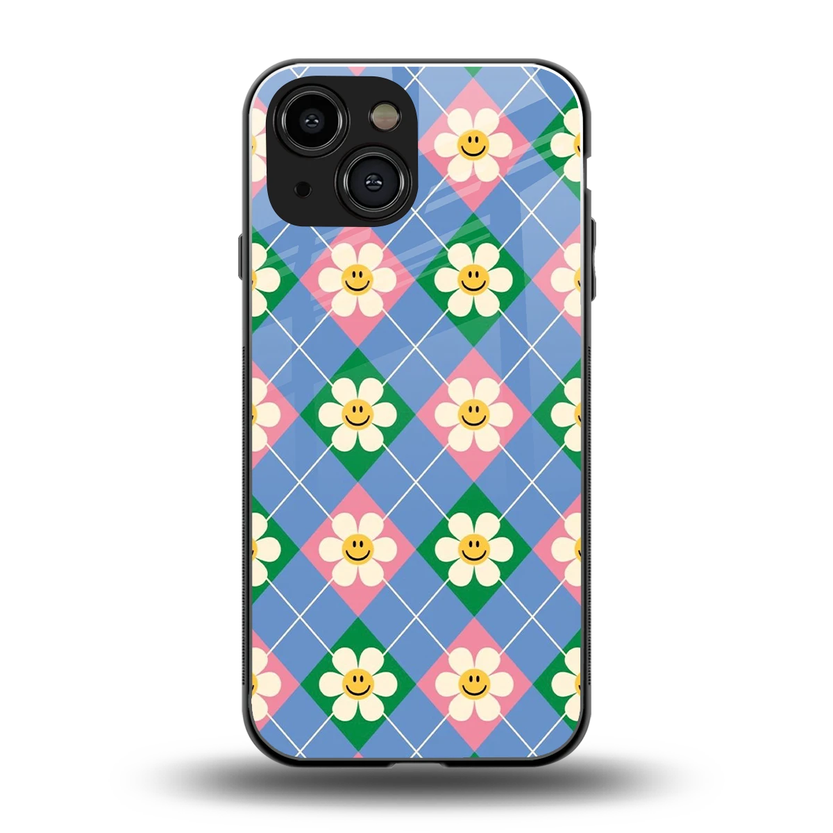 Joy Petals back phone cover | glass case for iphone 13 mini