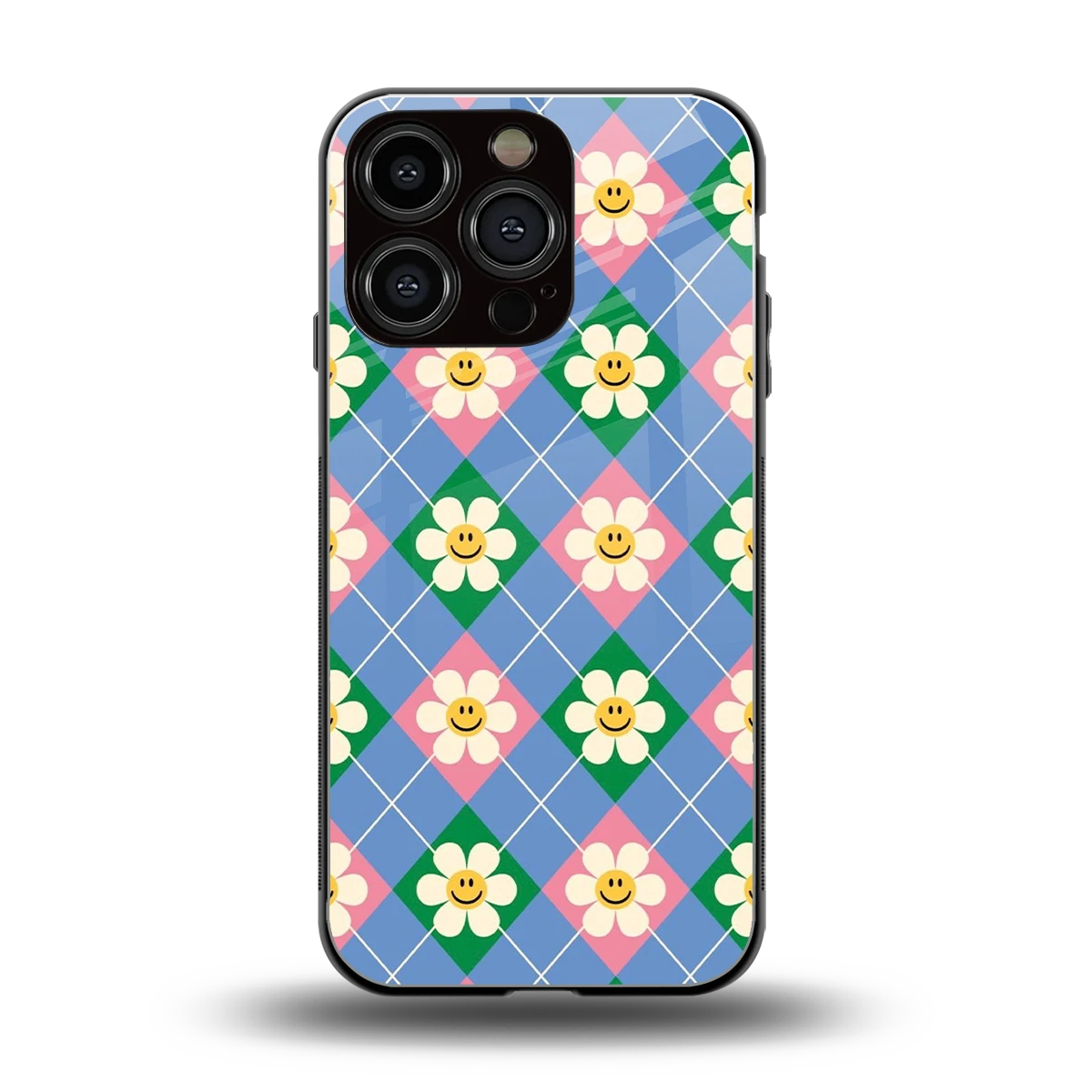 Joy Petals back phone cover | glass case for iphone 16 pro