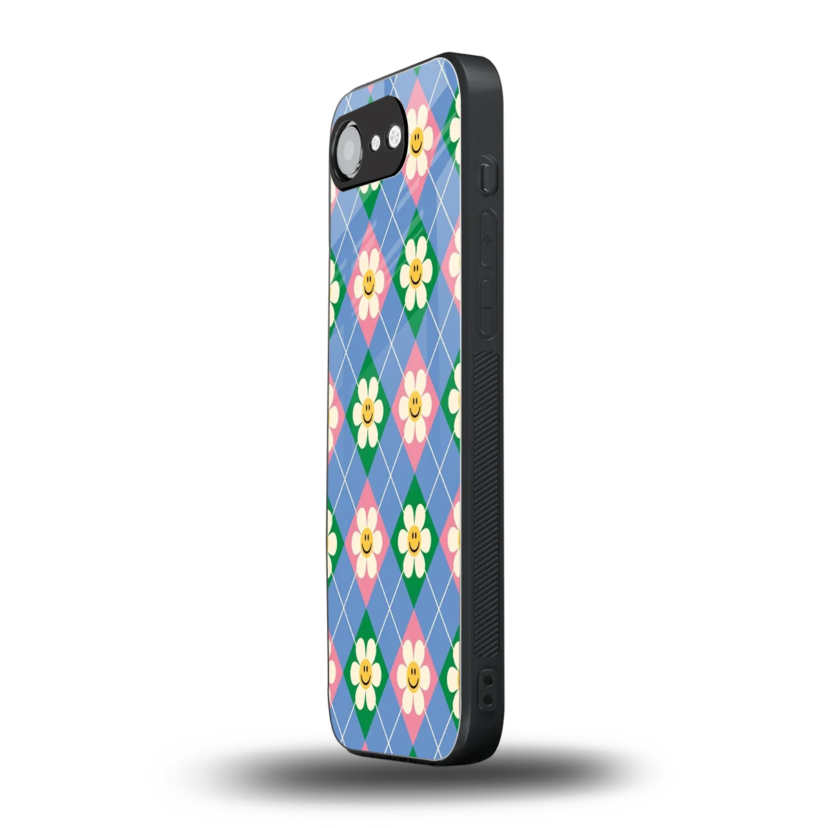 Joy Petals iphone 16e mobile cover | shockproof glass phone case