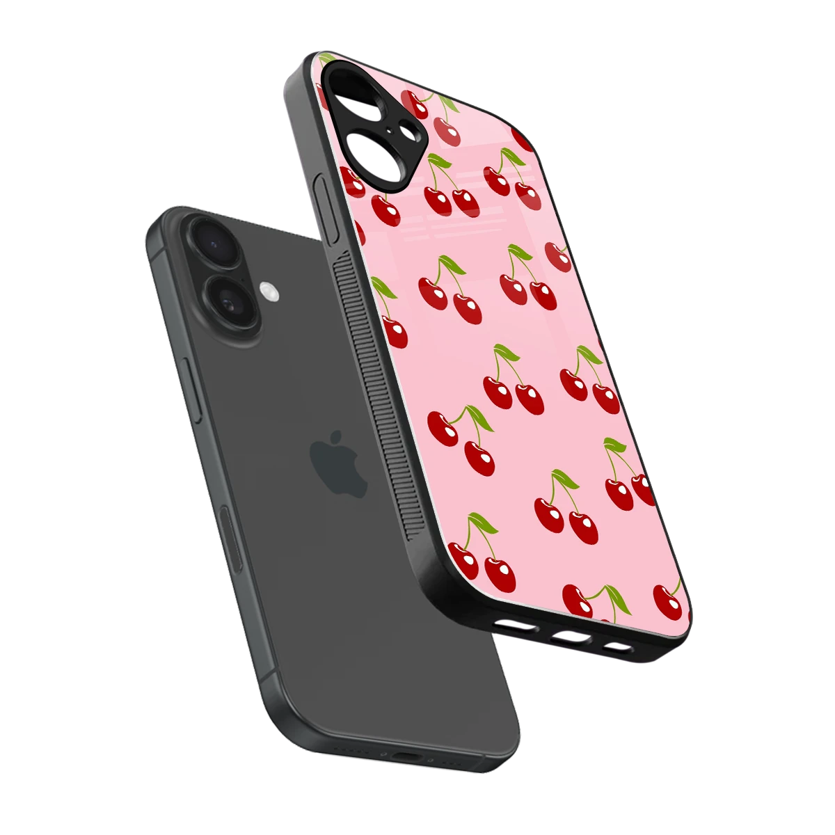 Juicy Pop sleek iphone 16 plus cover with tempered glass back and TPU edges