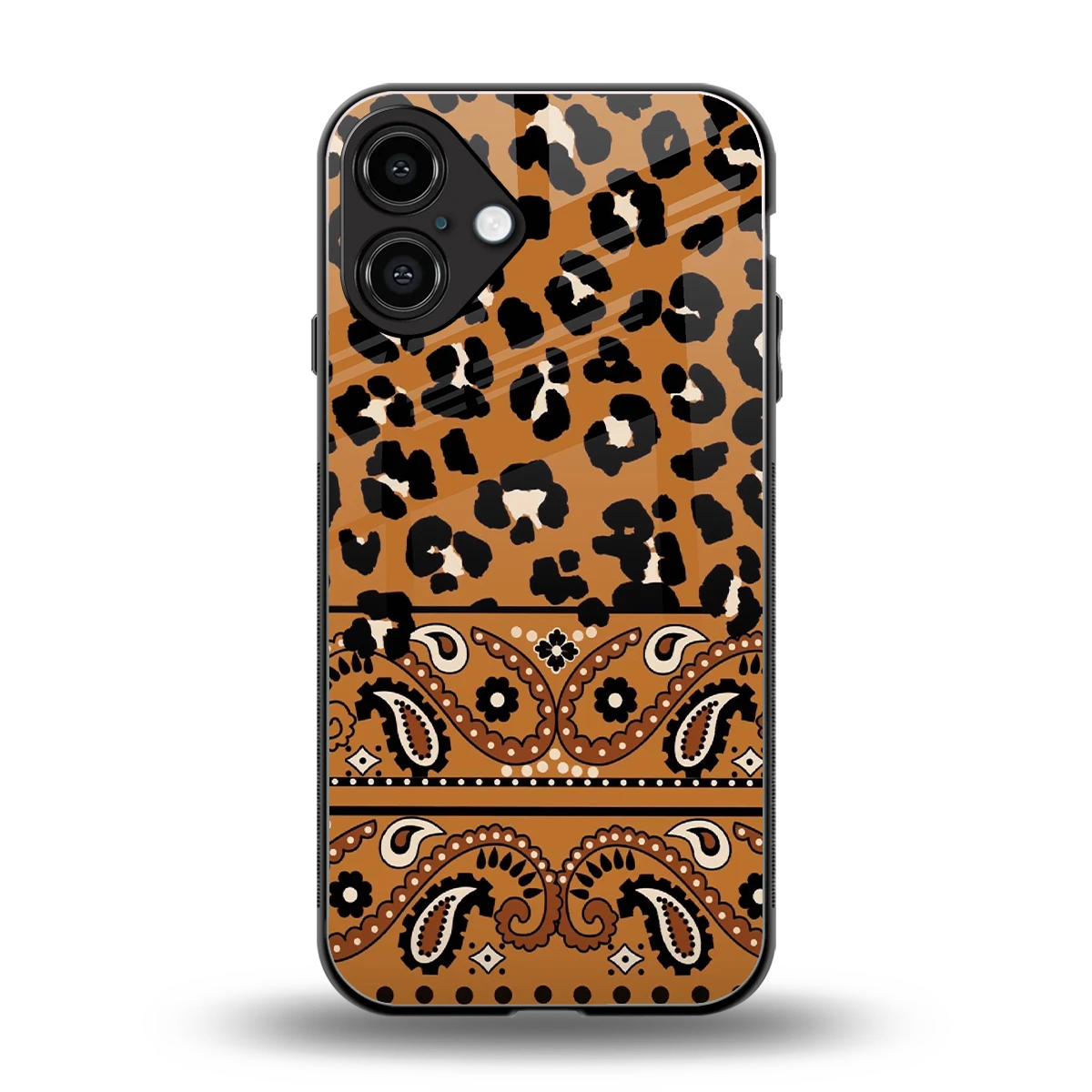 Jungle Bloom back phone cover | glass case for iphone 16 plus