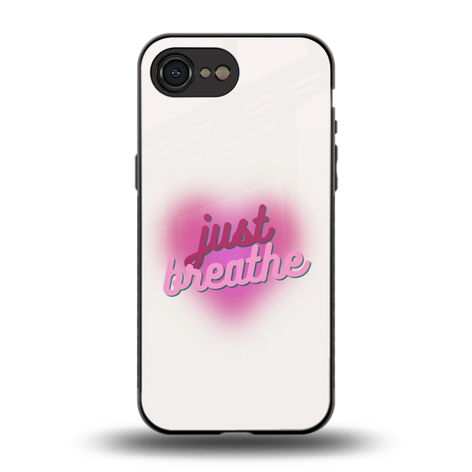 Just Breathe back phone cover | glass case for iphone 16e